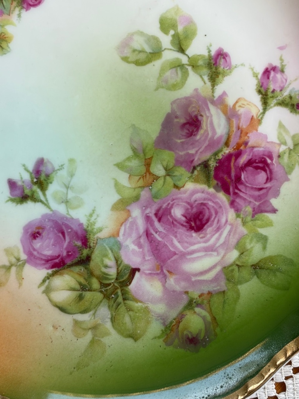 Vintage Bavaria Floral Plates Set Gold Trim Cottagecore Roses 🌹 - Picture 8 of 13